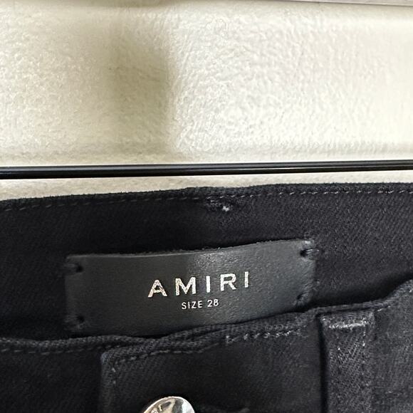 AMIRI Stack Jean Black OD Sz 28 x 34 {3L36} - Picture 5 of 7